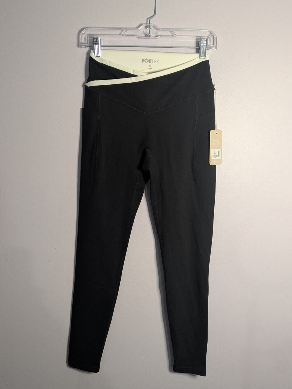 Popflex Crisscross Hourglass Leggings Black Contrast Small Regular